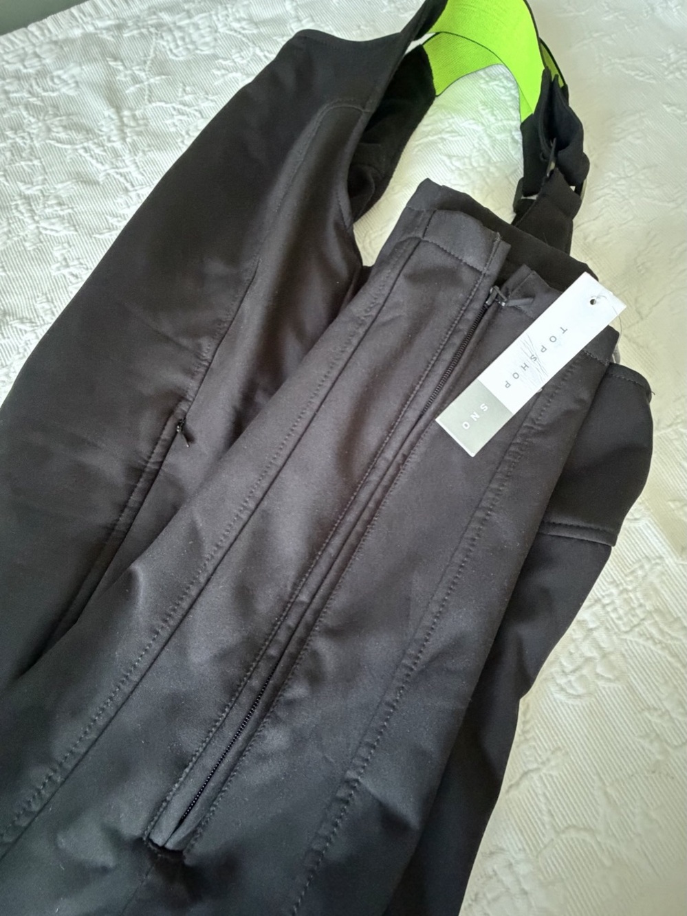 NWT Topshop Sno Ski Snow Stretch Pants Bib Suit Breathable Waterproof US10